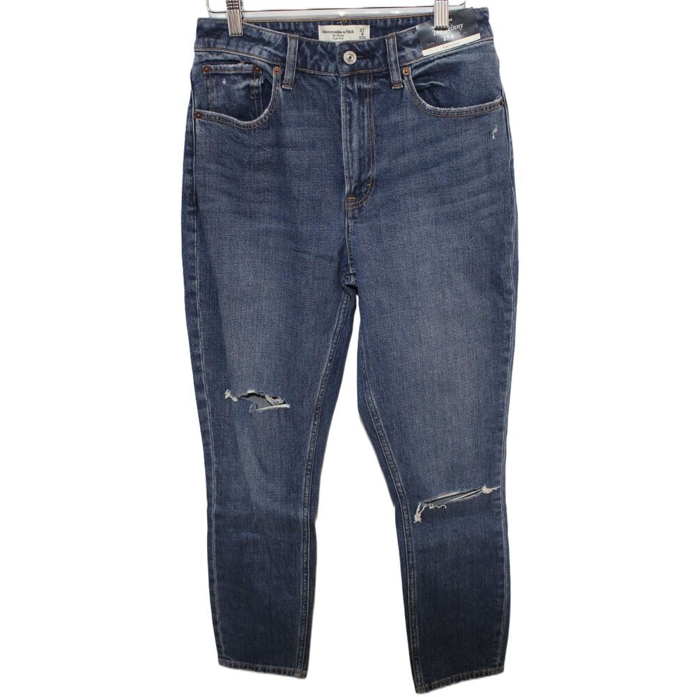 Womens Abercrombie & Fitch Curve Love The Skinny High Rise Fit Jeans Size 27 NWT